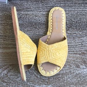 Jeffrey Campbell Dana Raffia Slide Sandal